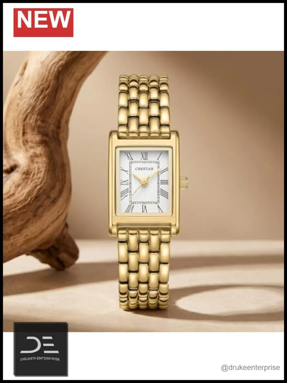 Rectangular Roman Dial Watches with Vintage Bracelet Stainless Steel Quartz